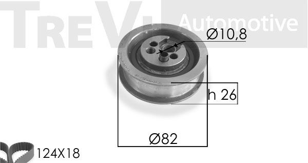 TREVI AUTOMOTIVE Zobsiksnas komplekts KD1043